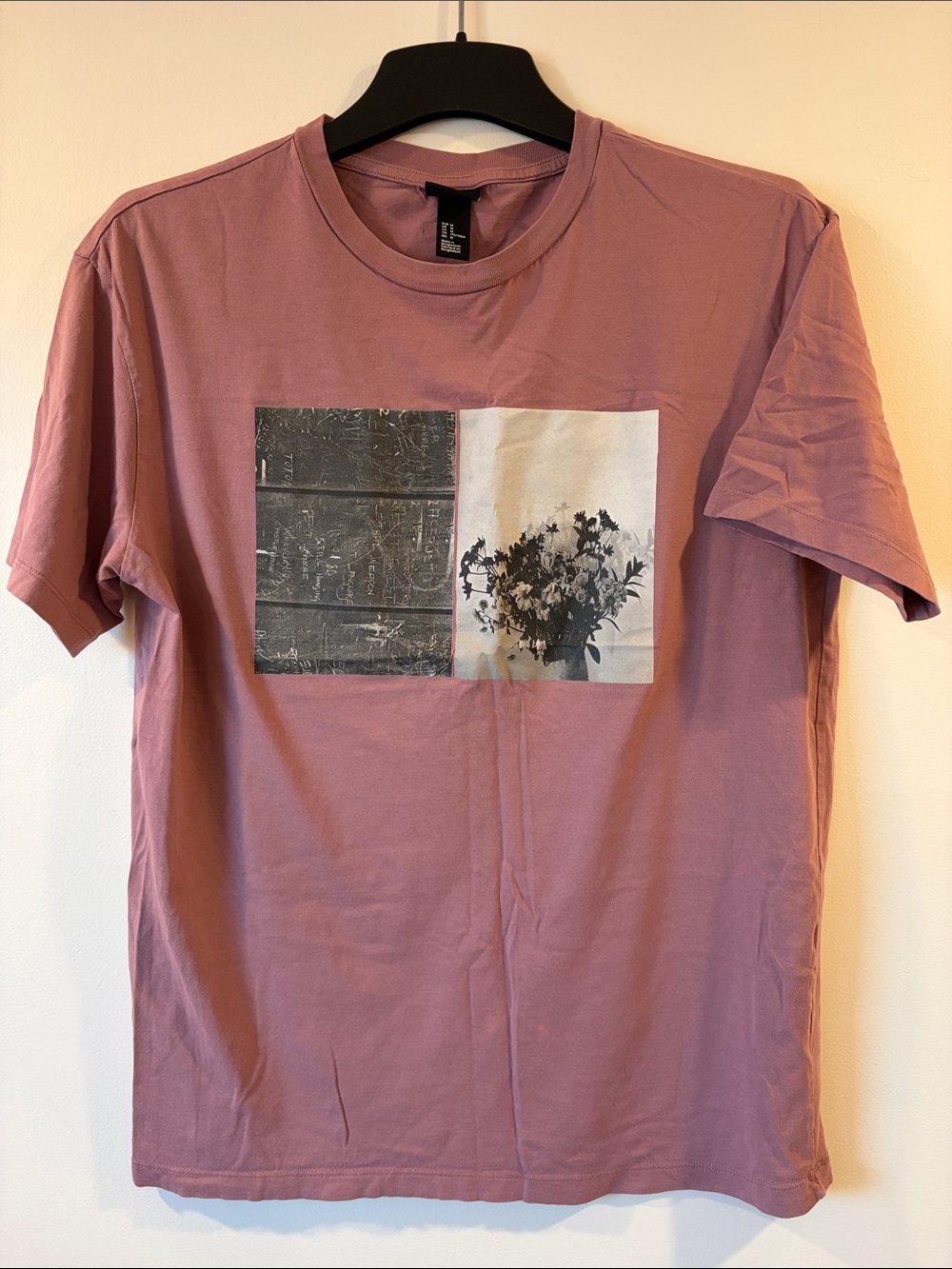 H&M Dusty Rose Short-Sleeve Graphic Tee